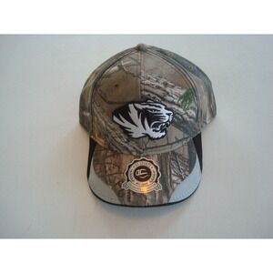 MISSOURI TIGERS CAMO OC 00S  SCRIPT STRAPBACK HAT CAP VINTAGE EE4
